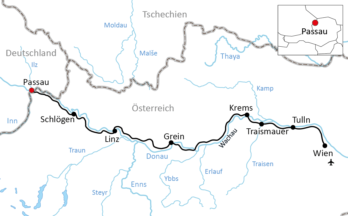 Von Passau nach Wien in 8 Tagen