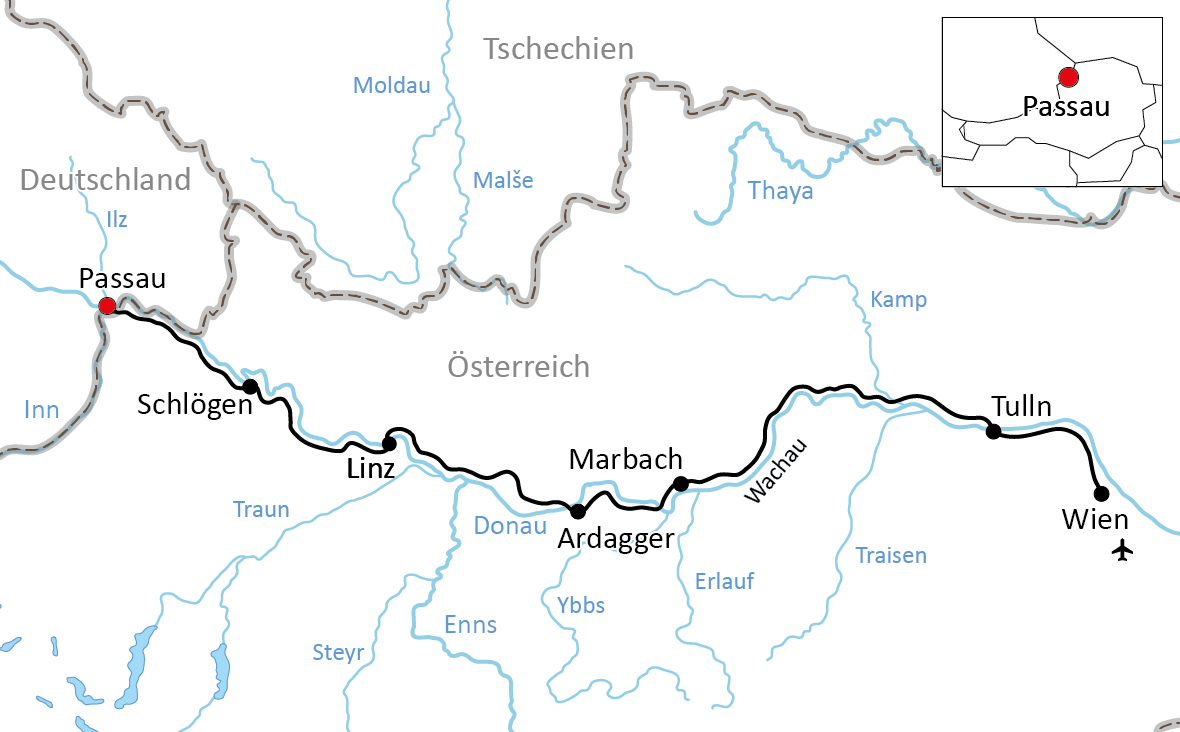 Radtour von Passau nach Wien