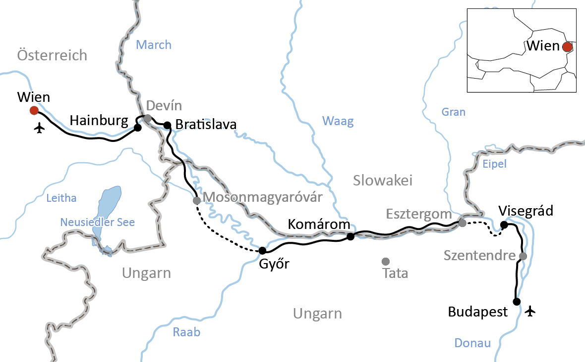 Radtour von Wien nach Budapest