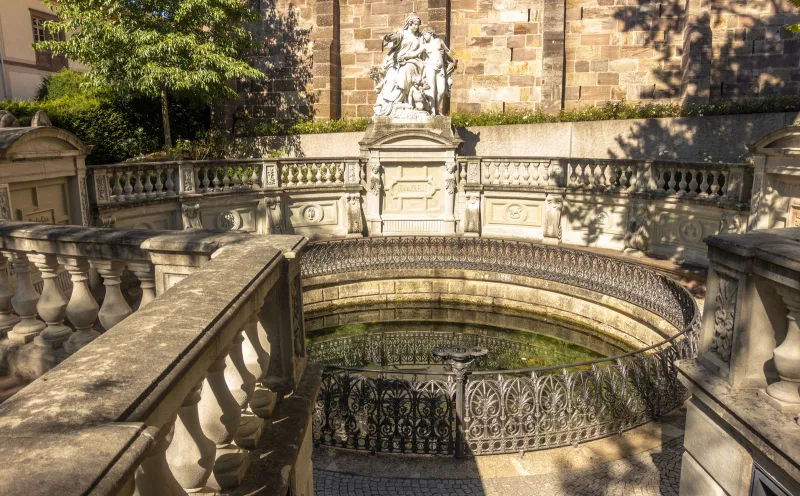 Die Donaubachquelle bei Donaueschingen