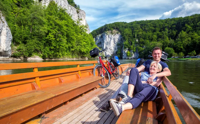 Auf der Schifffahrt von Weltenburg nach Kelheim