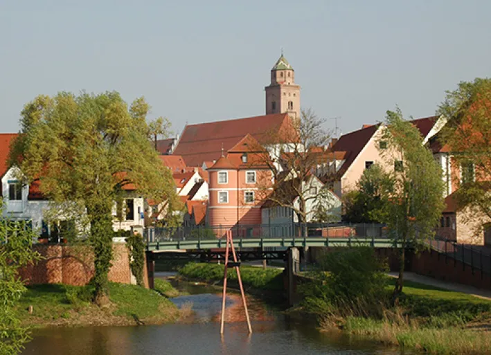 Donauwörth - Insel Ried mit Rieder Tor