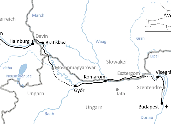 Radtour von Wien nach Budapest