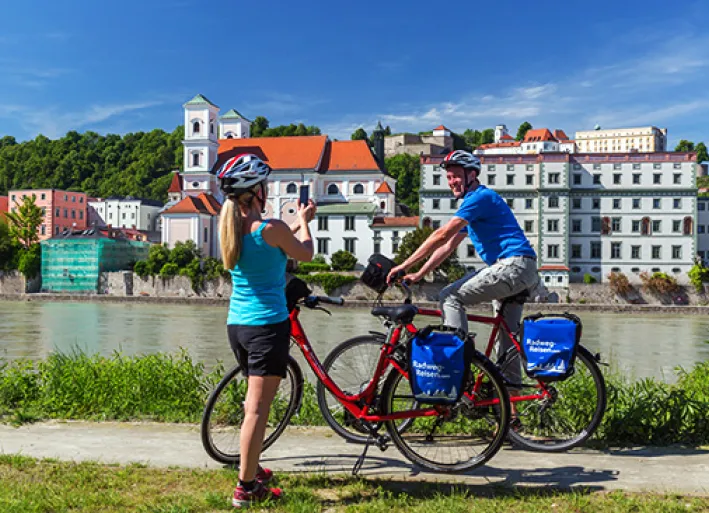 Passau am Donauradweg